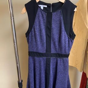 Purple and black color block dress. Like new.